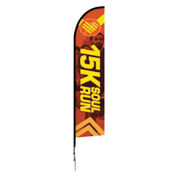 Feather Flag - Large 14ft Spike Base Double-Sided Graphic Package